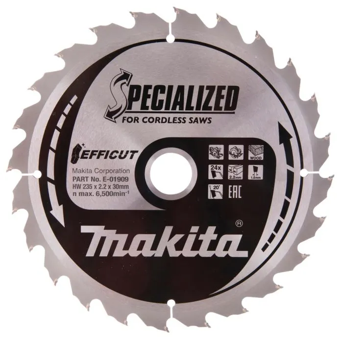 MAKITA E01909 CIRKELZAAGBLAD HOUT